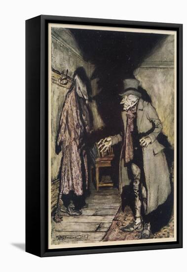 Dickens, Christmas Carol-Arthur Rackham-Framed Stretched Canvas