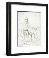 Dickens Maclise Outline-null-Framed Art Print