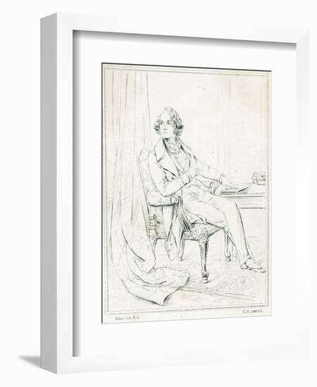 Dickens Maclise Outline-null-Framed Art Print