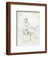 Dickens Maclise Outline-null-Framed Art Print