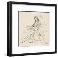 Dickens Maclise Sketch-null-Framed Art Print