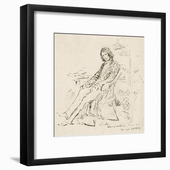 Dickens Maclise Sketch-null-Framed Art Print