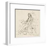 Dickens Maclise Sketch-null-Framed Art Print