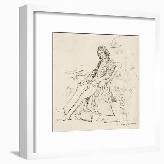 Dickens Maclise Sketch-null-Framed Art Print