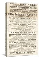 Dickens Playbill: 'A Christmas Carol' at Adelphi Theatre Royal, February 26th 1814-null-Stretched Canvas