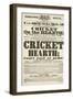 Dickens Playbill: 'The Cricket on the Hearth' at Theatre Royal, Derby, January 15th, 1846-null-Framed Giclee Print