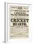 Dickens Playbill: 'The Cricket on the Hearth' at Theatre Royal, Derby, January 15th, 1846-null-Framed Giclee Print