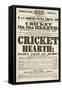 Dickens Playbill: 'The Cricket on the Hearth' at Theatre Royal, Derby, January 15th, 1846-null-Framed Stretched Canvas