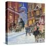 Dickensian Christmas Scene-Angus Mcbride-Stretched Canvas