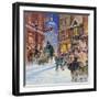 Dickensian Christmas Scene-Angus Mcbride-Framed Giclee Print