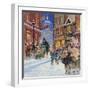 Dickensian Christmas Scene-Angus Mcbride-Framed Giclee Print