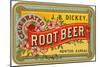 Dickey Root Beer Label-null-Mounted Art Print