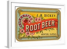 Dickey Root Beer Label-null-Framed Art Print