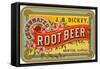 Dickey Root Beer Label-null-Framed Stretched Canvas