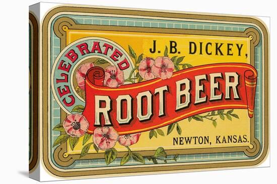 Dickey Root Beer Label-null-Stretched Canvas