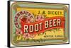 Dickey Root Beer Label-null-Framed Stretched Canvas