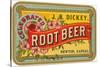 Dickey Root Beer Label-null-Stretched Canvas