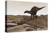 Dicraeosaurus on Desert Terrain-Stocktrek Images-Stretched Canvas