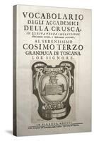 Dictionary of the Accademia Della Crusca-null-Stretched Canvas