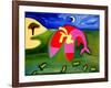 Did they really do it ?, 1997, (oil on linen)-Cristina Rodriguez-Framed Giclee Print