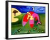 Did they really do it ?, 1997, (oil on linen)-Cristina Rodriguez-Framed Giclee Print