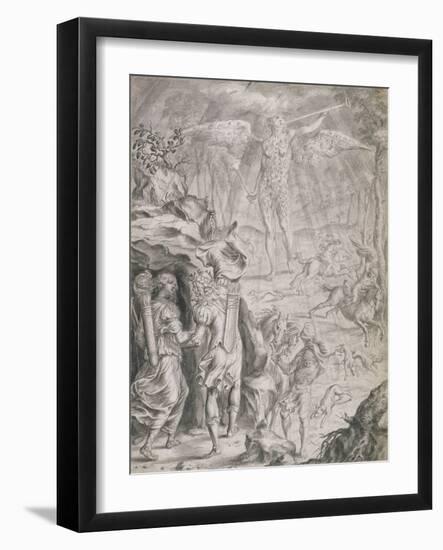 Dido and Aeneas Sheltering in a Cave-Francis Cleyn-Framed Giclee Print