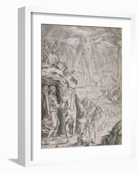 Dido and Aeneas Sheltering in a Cave-Francis Cleyn-Framed Giclee Print