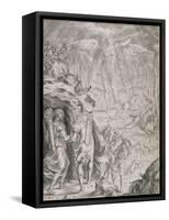 Dido and Aeneas Sheltering in a Cave-Francis Cleyn-Framed Stretched Canvas
