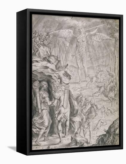 Dido and Aeneas Sheltering in a Cave-Francis Cleyn-Framed Stretched Canvas