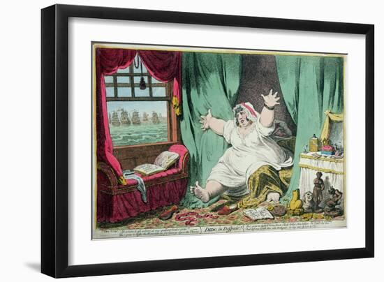 Dido in Despair, Published by Hannah Humphrey, 1801-James Gillray-Framed Giclee Print