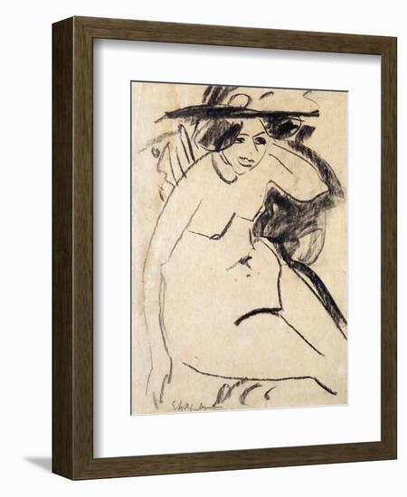 Dido with Hat-Ernst Ludwig Kirchner-Framed Giclee Print