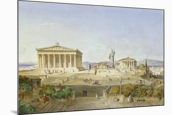 Die Akropolis Von Athen Zur Zeit des Perikles 444 V.Chr, 1851-Ludwig Lange-Mounted Premium Giclee Print