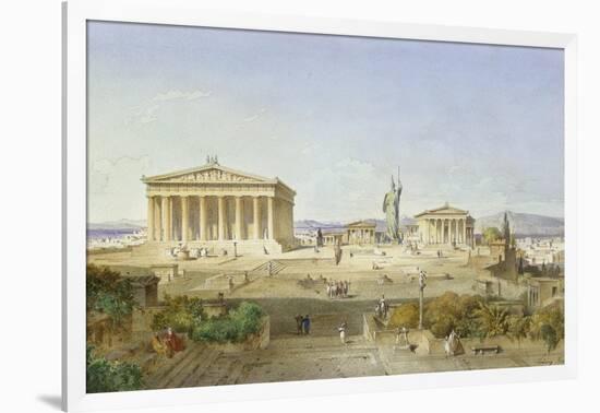 Die Akropolis Von Athen Zur Zeit des Perikles 444 V.Chr, 1851-Ludwig Lange-Framed Giclee Print