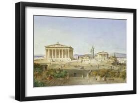 Die Akropolis Von Athen Zur Zeit des Perikles 444 V.Chr, 1851-Ludwig Lange-Framed Giclee Print