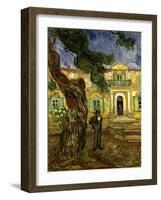 Die Anstalt Saint-Paul-De-Mausole in Saint-Rémy, 1889-Vincent van Gogh-Framed Giclee Print