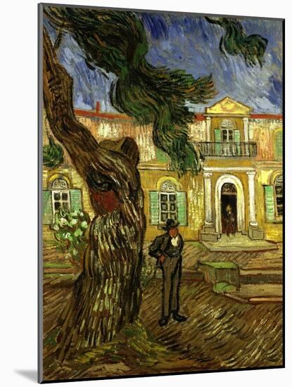 Die Anstalt Saint-Paul-De-Mausole in Saint-Rémy, 1889-Vincent van Gogh-Mounted Giclee Print