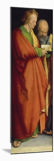 Die Apostel Johannes Evangelist Und Petrus. (Linke Tafel die Vier Apostel)-Albrecht Dürer-Mounted Premium Giclee Print