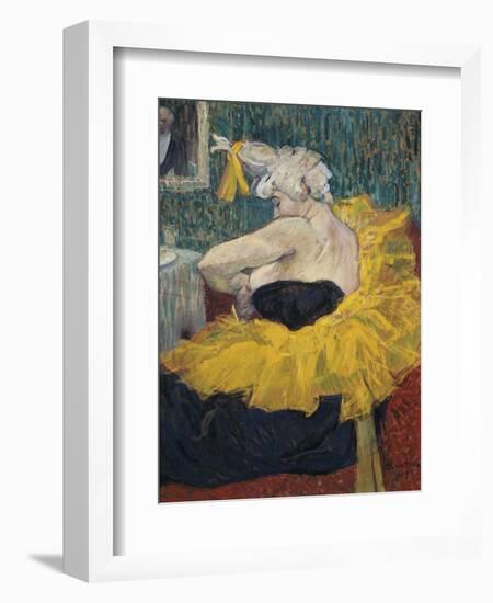 Die Clownesse Cha-U-Kao, 1895-Henri de Toulouse-Lautrec-Framed Giclee Print