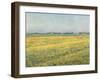 Die Ebene um Gennevilliers, Gelbe Felder (La plaine de Gennevilliers, champs jaunes). 1884-Gustave Caillebotte-Framed Giclee Print