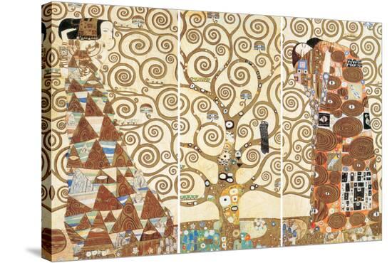 Die Erfullung-Gustav Klimt-Stretched Canvas