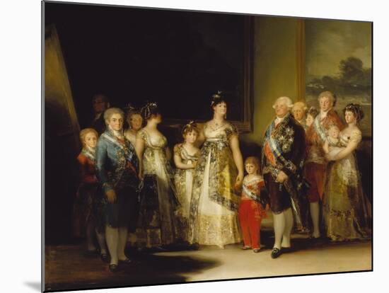 Die Familie Karls Iv. Von Spanien, 1800/1801-Francisco de Goya-Mounted Giclee Print