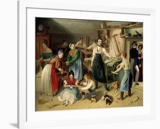 Die Fleißige Tischlerfamilie (The Diligent Carpenter Family)-Johann Baptist Reiter-Framed Giclee Print