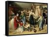 Die Fleißige Tischlerfamilie (The Diligent Carpenter Family)-Johann Baptist Reiter-Framed Stretched Canvas