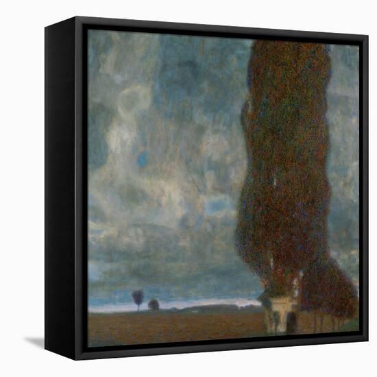 Die grosse Pappel (II) or Aufsteigendes Gewitter. Oil on canvas (1903) 100 x 100 cm.-Gustav Klimt-Framed Stretched Canvas