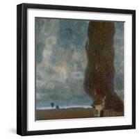 Die grosse Pappel (II) or Aufsteigendes Gewitter. Oil on canvas (1903) 100 x 100 cm.-Gustav Klimt-Framed Premium Giclee Print