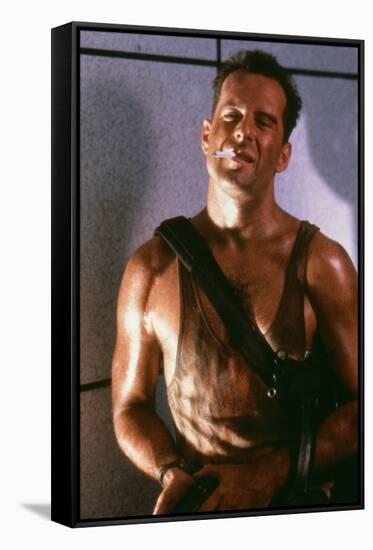 DIE HARD, 1988 directed by JOHN Mc TIERNAN Bruce Willis (photo)-null-Framed Stretched Canvas