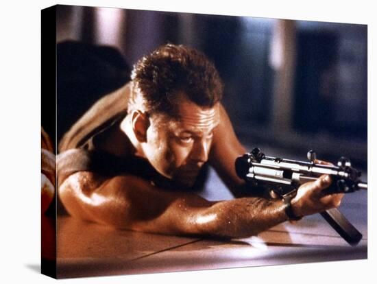 DIE HARD, 1988 directed by JOHN Mc TIERNAN Bruce Willis (photo)-null-Stretched Canvas