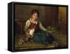 Die Hasenfreundin-Felix Schlesinger-Framed Stretched Canvas