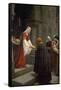 Die Hl.Elisabeth Von Ungarn Speist die Armen, 1895-Edmund Blair Leighton-Framed Stretched Canvas