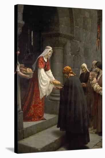 Die Hl.Elisabeth Von Ungarn Speist die Armen, 1895-Edmund Blair Leighton-Stretched Canvas